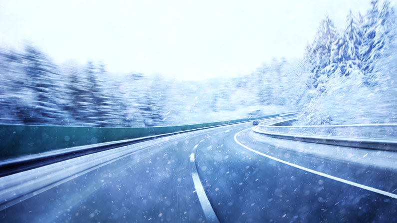 winter driving on interstate